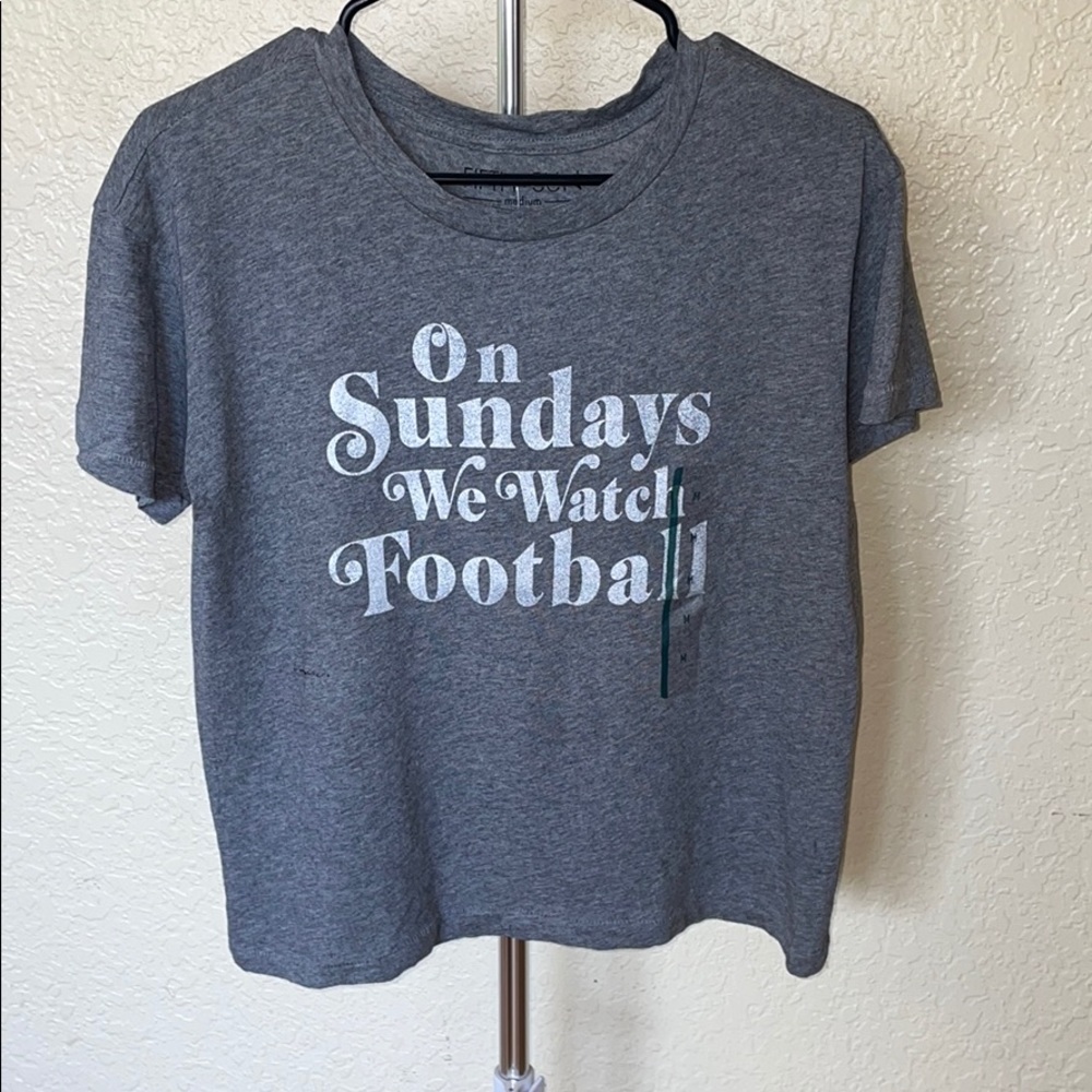 NWT “On Sundays We Watch Football” Tee, Size M